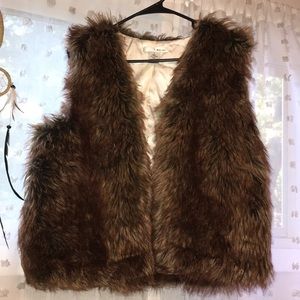 Faux fur vest